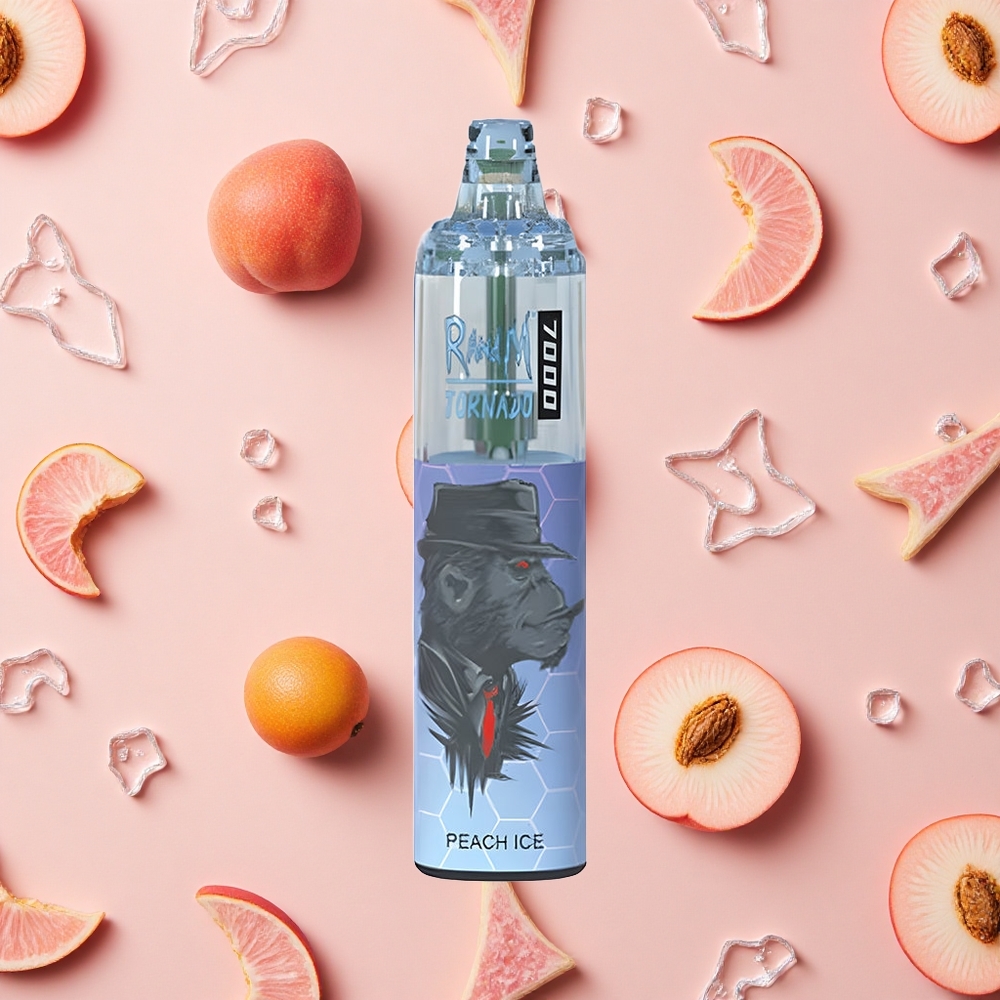 RandM Fumot Tornado 7000 Puffs Vape Jetable Pêche Glacée avec 14 ML E-liquide
