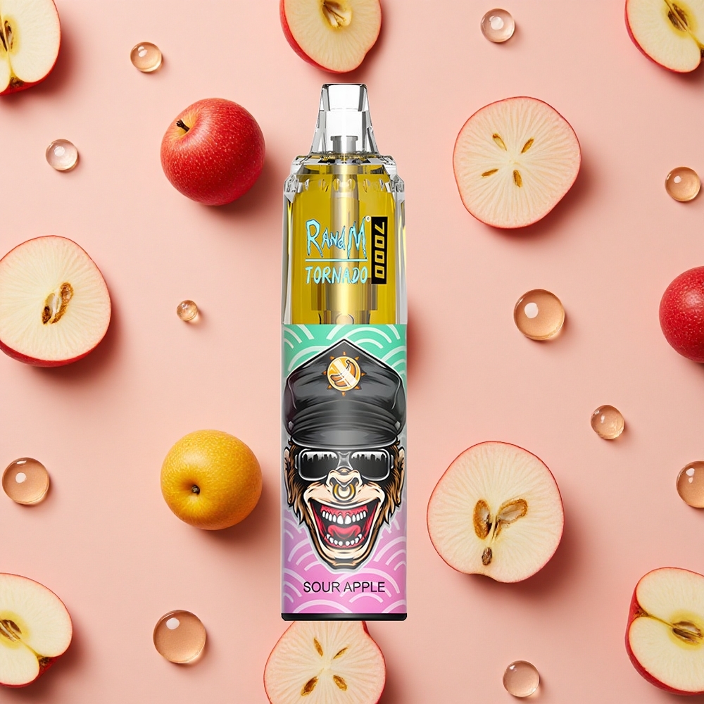 RandM Fumot Tornado 7000 Puffs Vape Jetable Pomme Acidulée avec 14 ML E-liquide