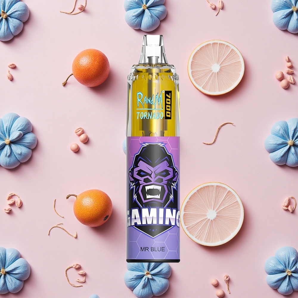 RandM Fumot Tornado 7000 Puffs avec 14 ML d'E-liquide et Dr. Bleu