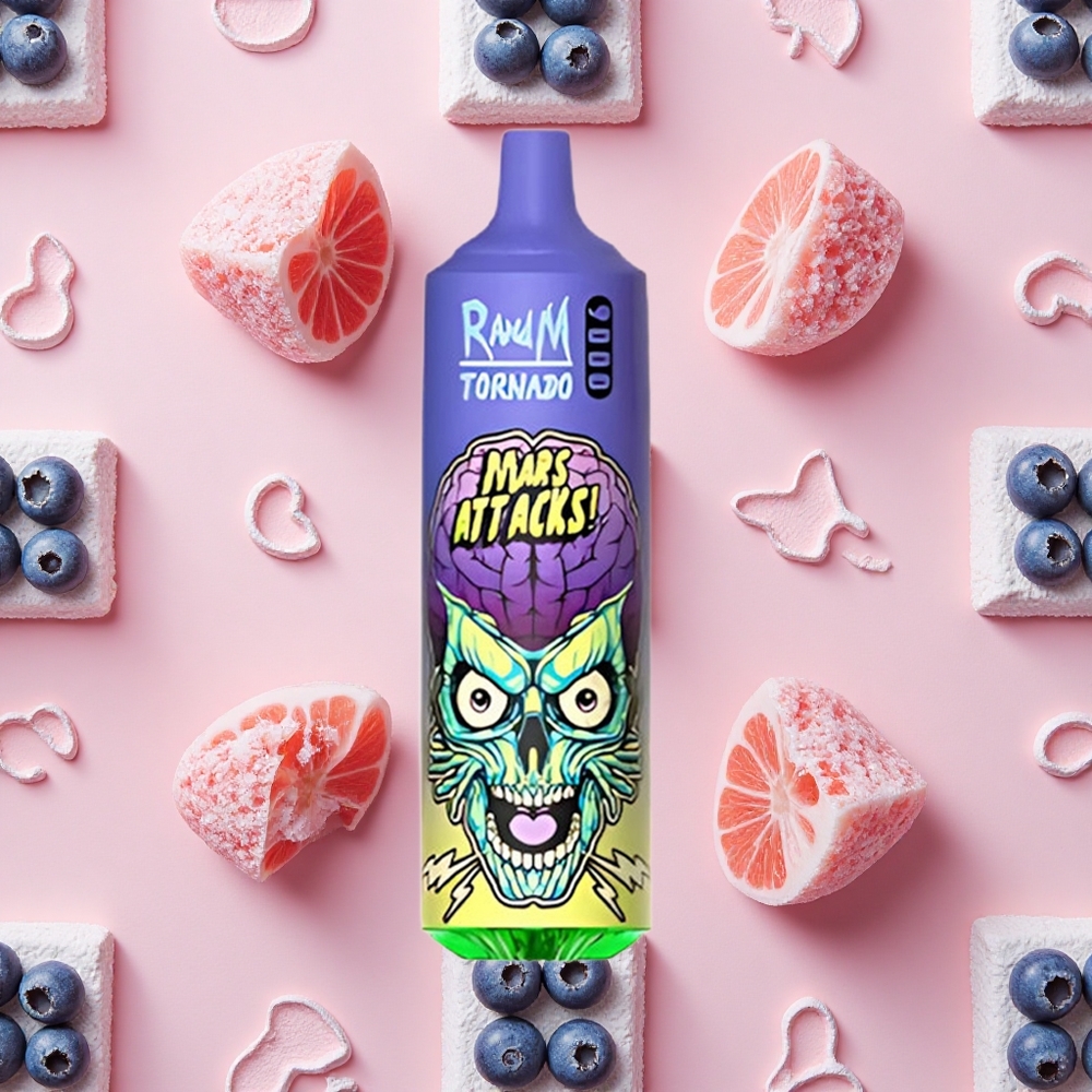 RandM Fumot Tornado 9000 Bouffées Vape Jetable Bleuet Glace