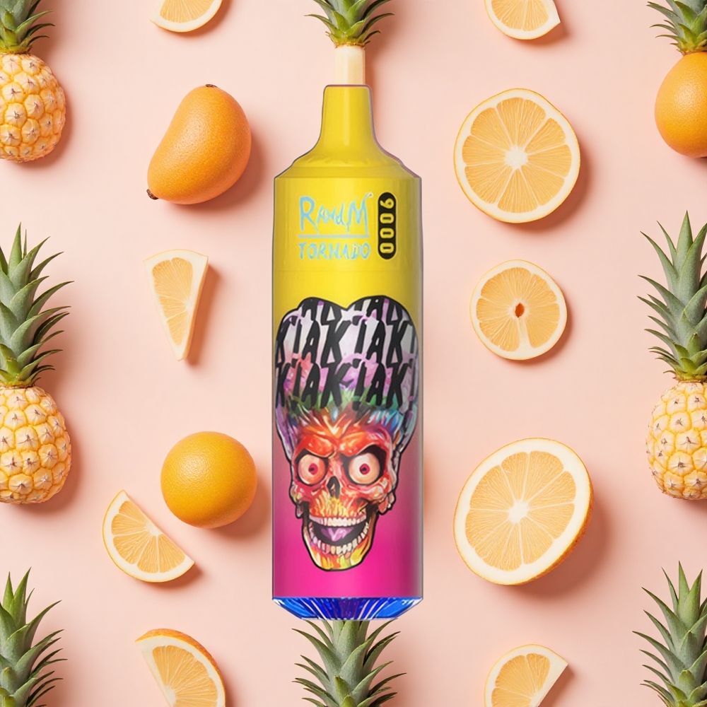 RandM Fumot Tornado 9000 Puffs (18 mL) Vape Jetable Mangue Pêche Ananas