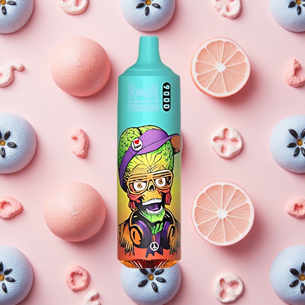 RandM Fumot Tornado 9000 Puffs Affichage RGB Glace Bluelicious