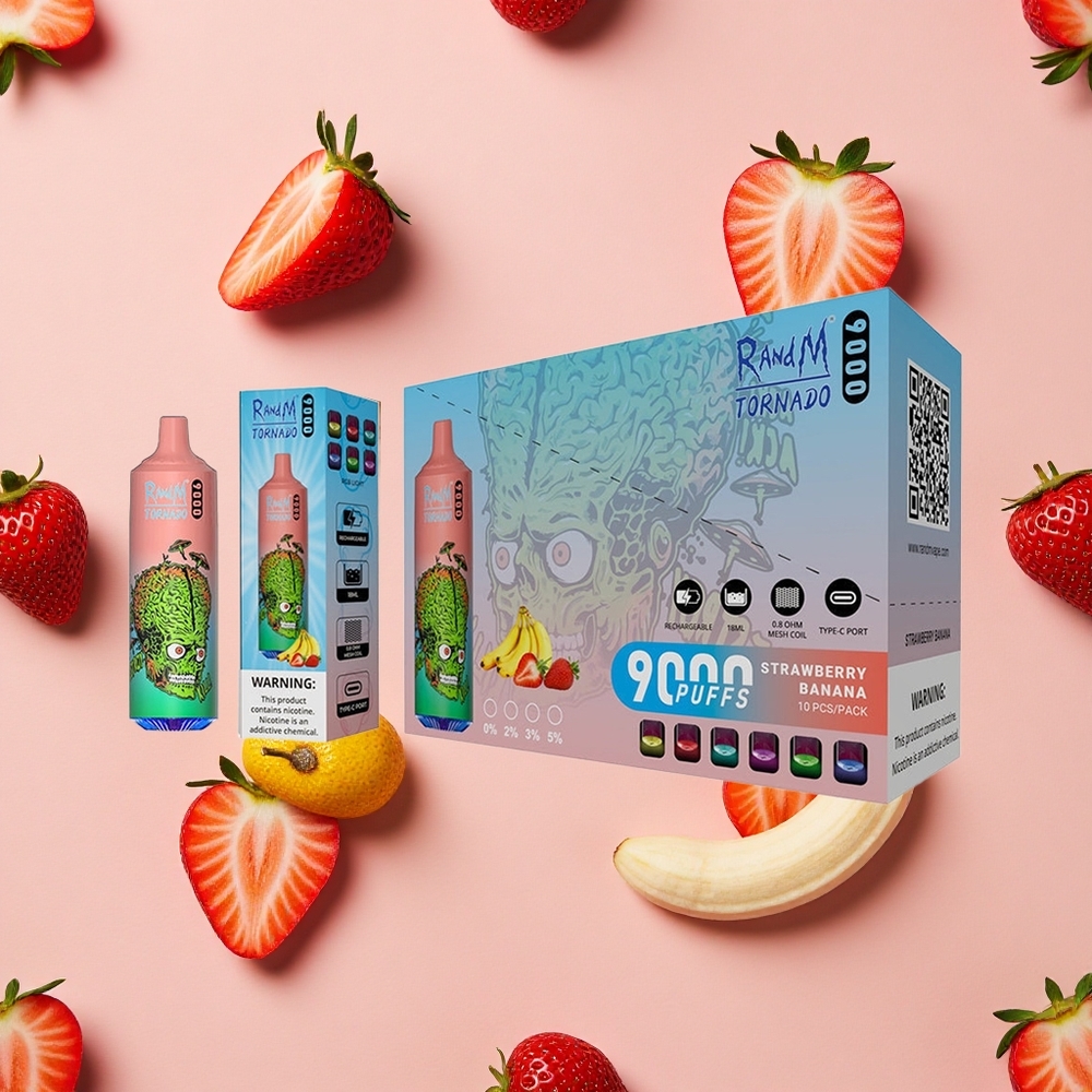 RandM Fumot Tornado 9000 Puffs avec Affichage RGB et 54 Saveurs