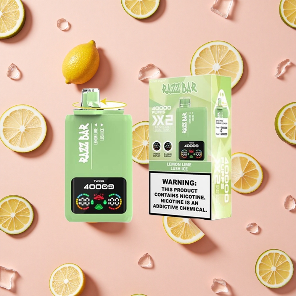 Razz Bar 40000 Bouffées Vape Jetable Citron Vert_Glace Luxuriante