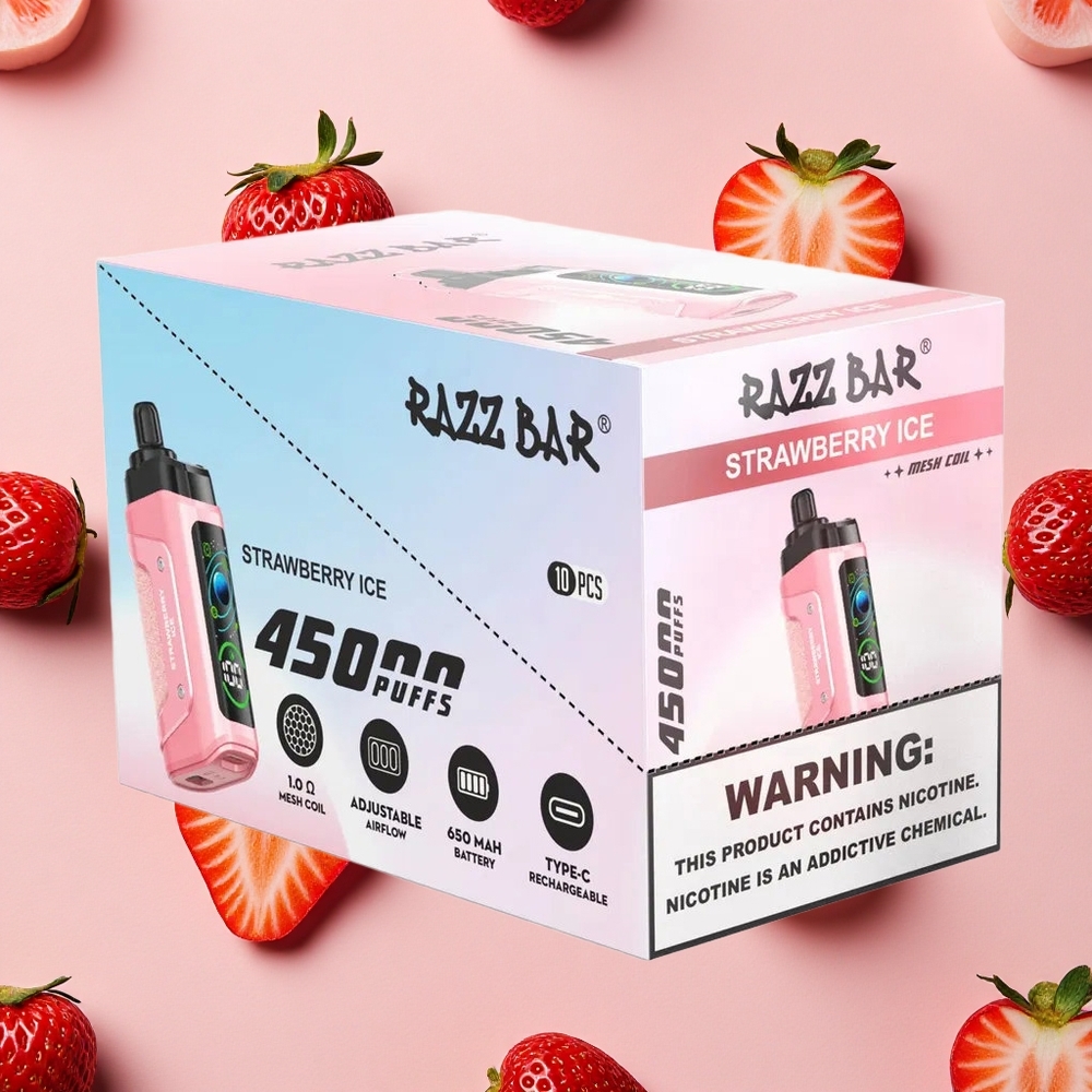 Razz Bar 45000 Bouffées Vape Jetable Fraise Glacée