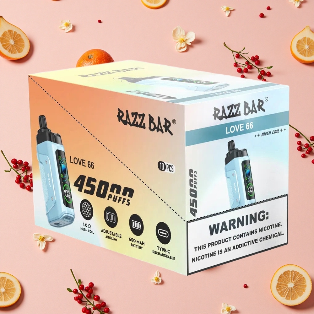 Razz Bar 45000 Bouffées Vape Jetable Love 66