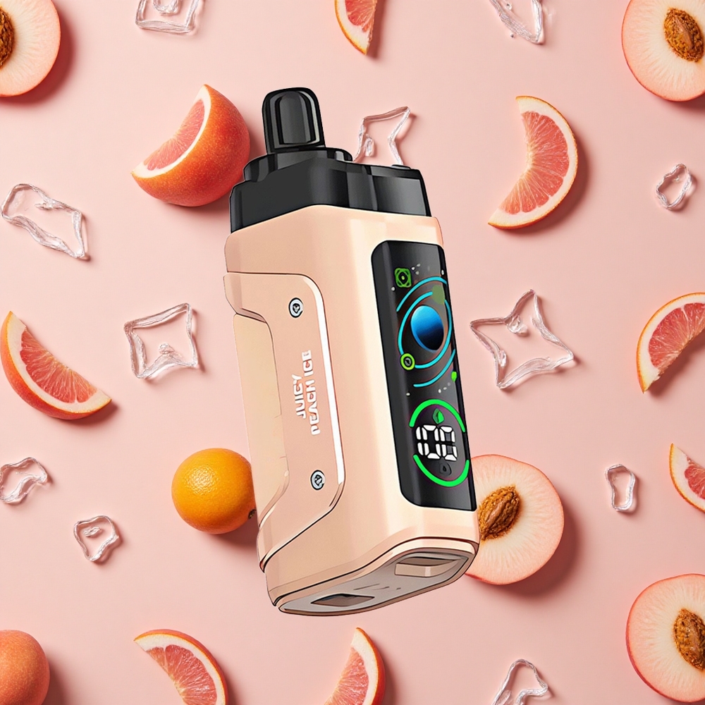 Razz Bar 45000 Puffs Vape Jetable Pêche Juteuse Glace avec Bobine Mesh 1.0 Ohm