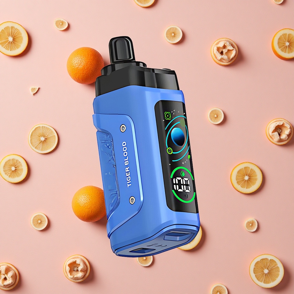 Razz Bar 45000 Puffs Vape Jetable Sang de Tigre avec Bobine Mesh 1.0 Ohm