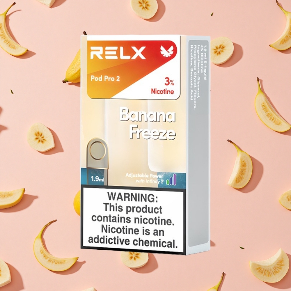 RELX Pod Pro 2 Banane Glacée – 1,9ml / 600 bouffées