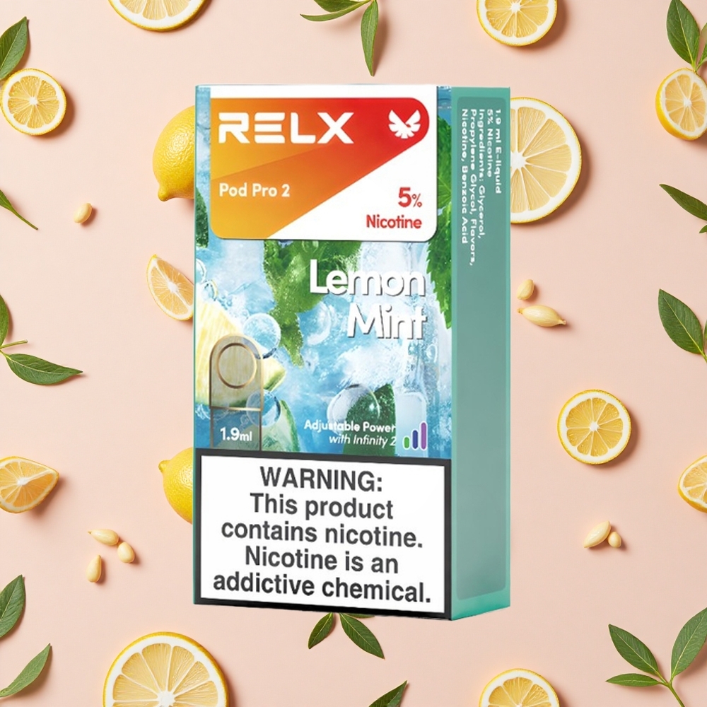 RELX Pod Pro 2 Citron Menthe avec 1,9ml et 600 bouffées