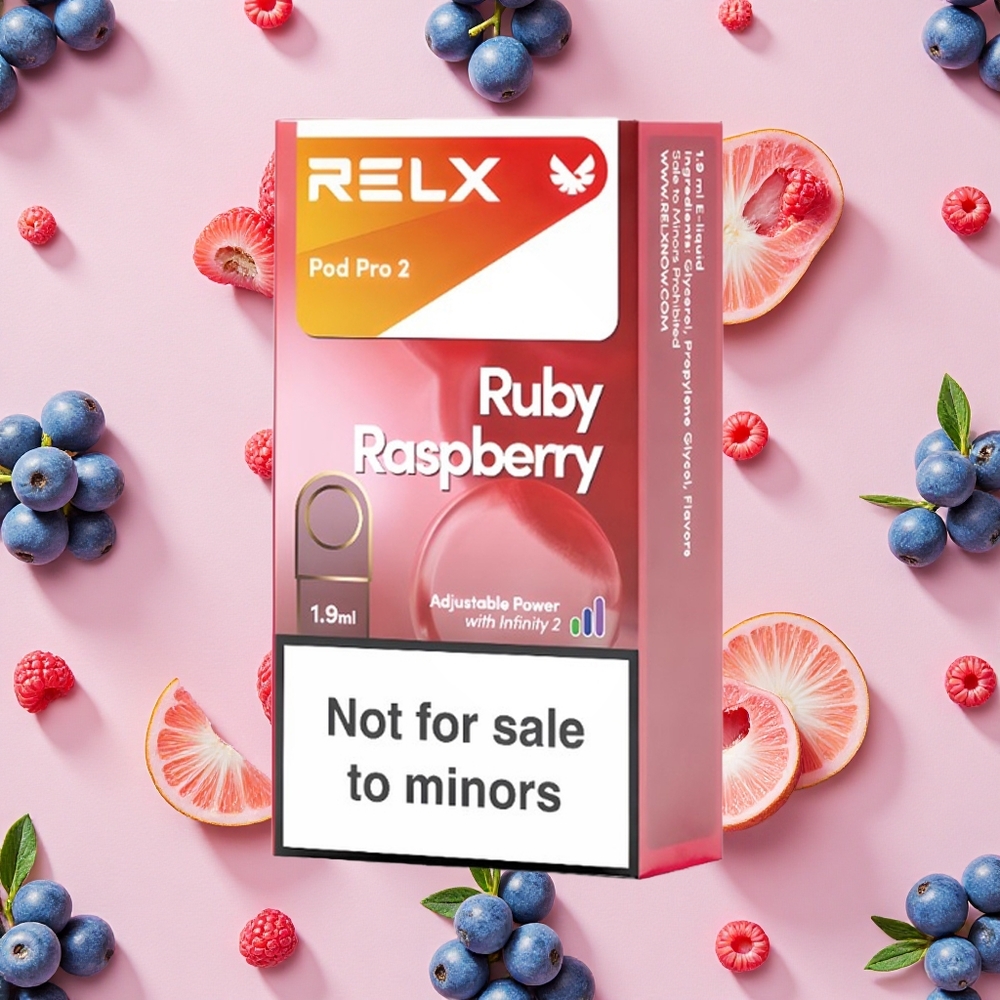 RELX Pod Pro 2 Framboise Bleue 0% Nicotine 600 Puffs