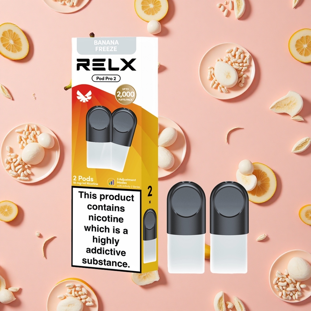 RELX Pod Pro 2 Glacé à la Banane - 1,9ml / 600 bouffées