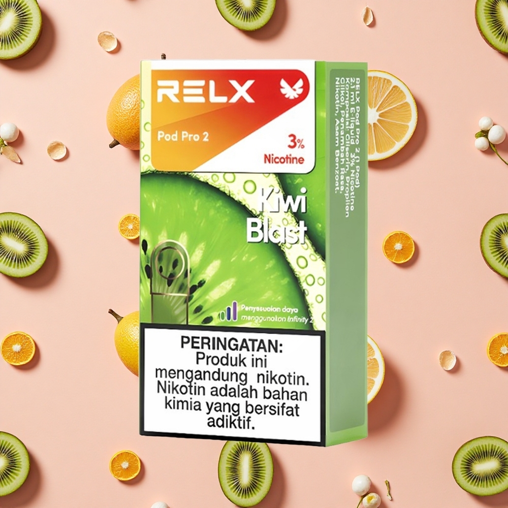RELX Pod Pro 2 Kiwi Explosion – 3% Nicotine, 600 bouffées, 1.9ml