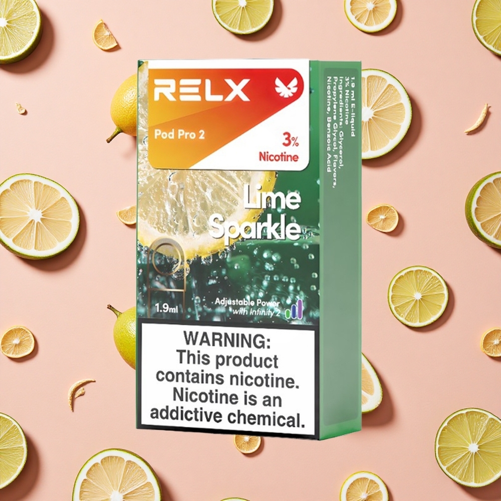 RELX Pod Pro 2 Lime Étincelant avec 600 bouffées et 1,9ml
