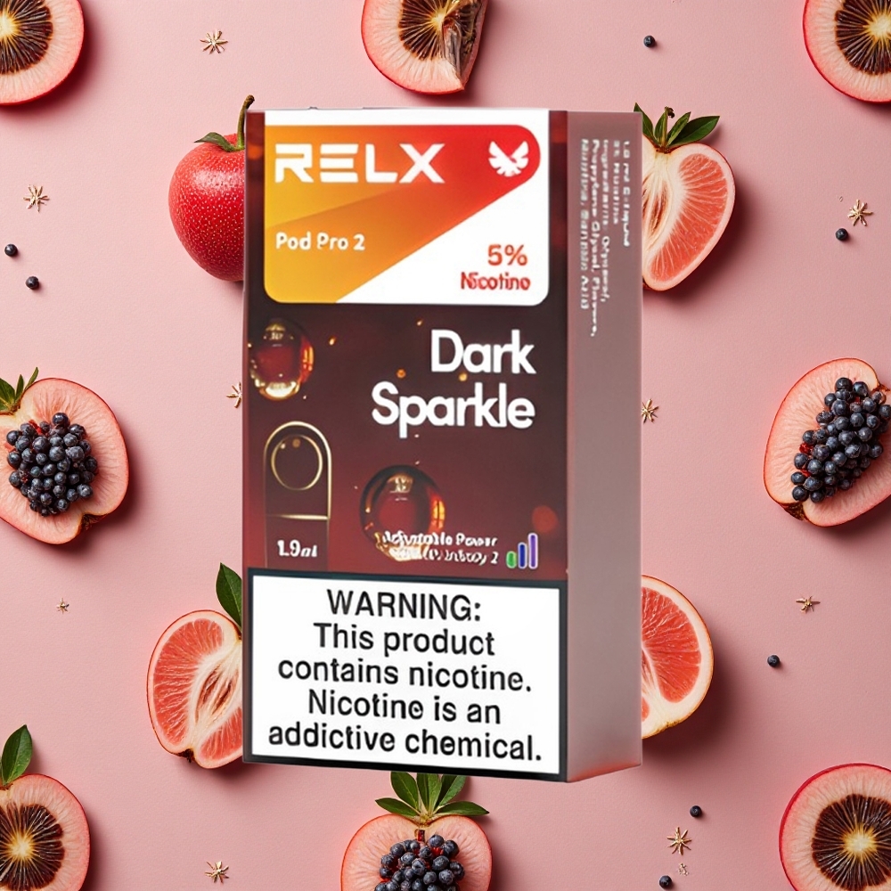 RELX Pod Pro 2 Noir Étincelant - 5% Nicotine / 600 Bouffées