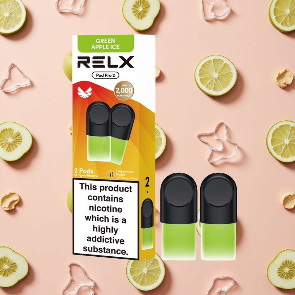 RELX Pod Pro 2 Pomme Verte Glacée 1,9ml/600 bouffées