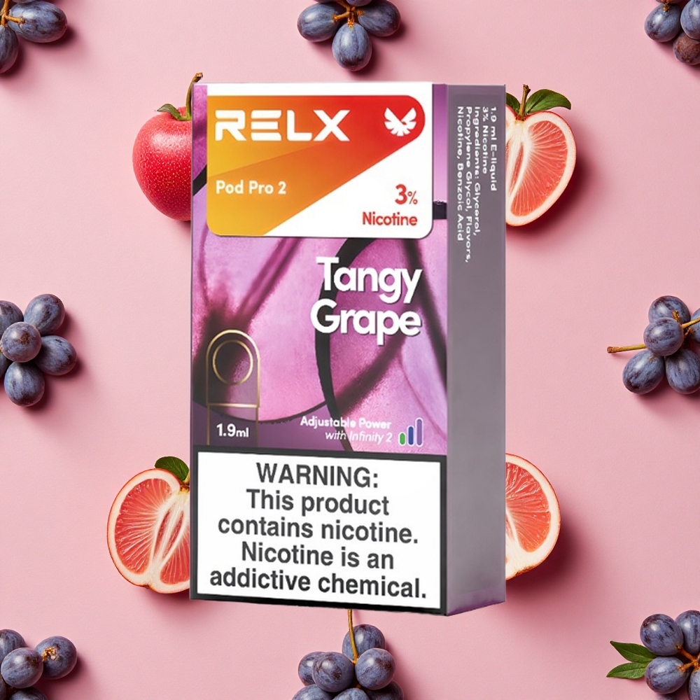 RELX Pod Pro 2 Raisin Acidulé avec 3% Nicotine et 600 Puffs