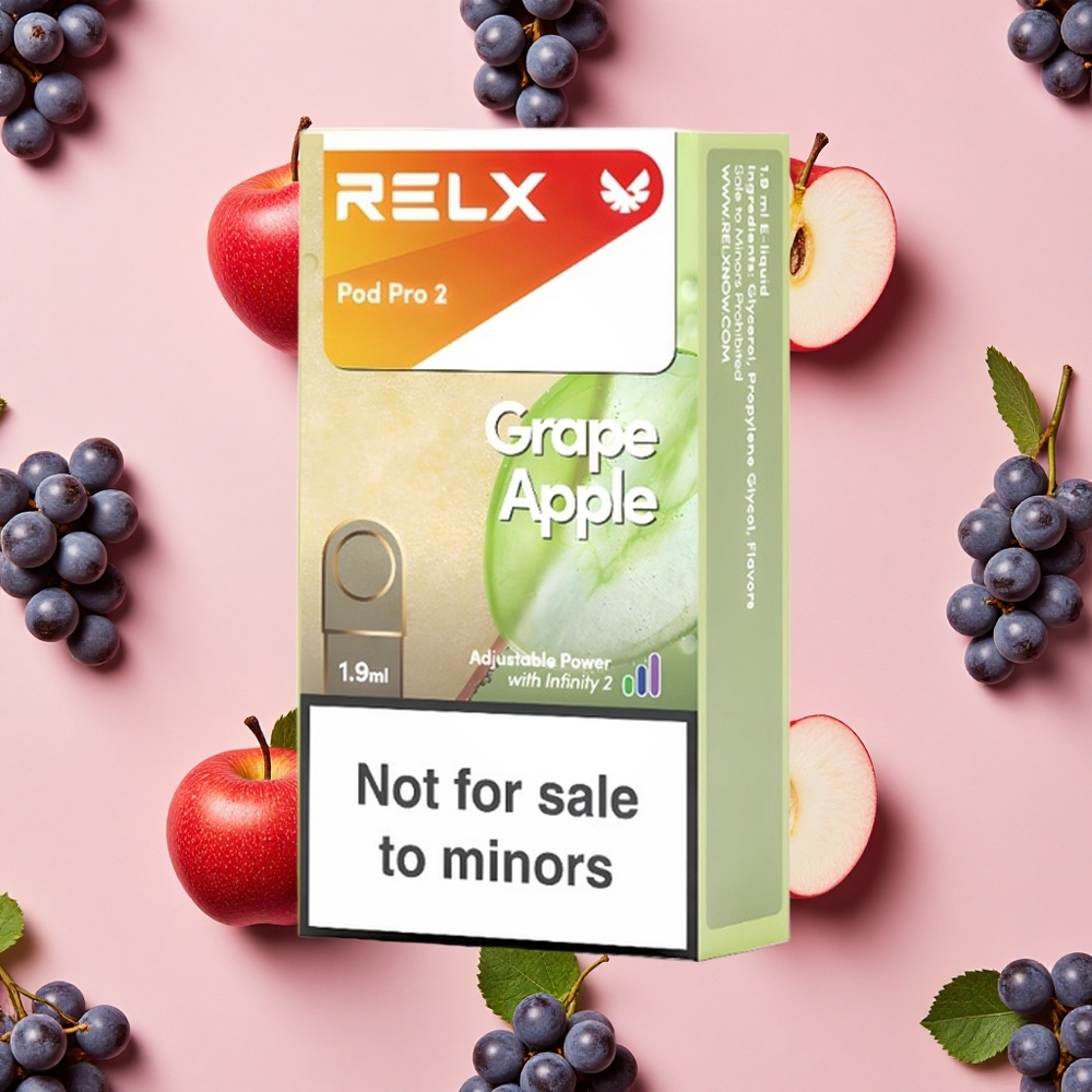 RELX Pod Pro 2 Sans Nicotine - Raisin Pomme
