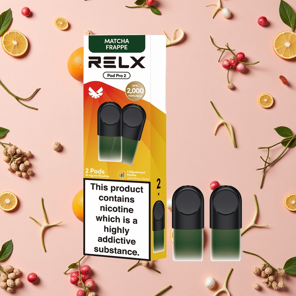 RELX Pod Pro 2 Thé-Matcha Frappé - 600 bouffées / 1,9ml
