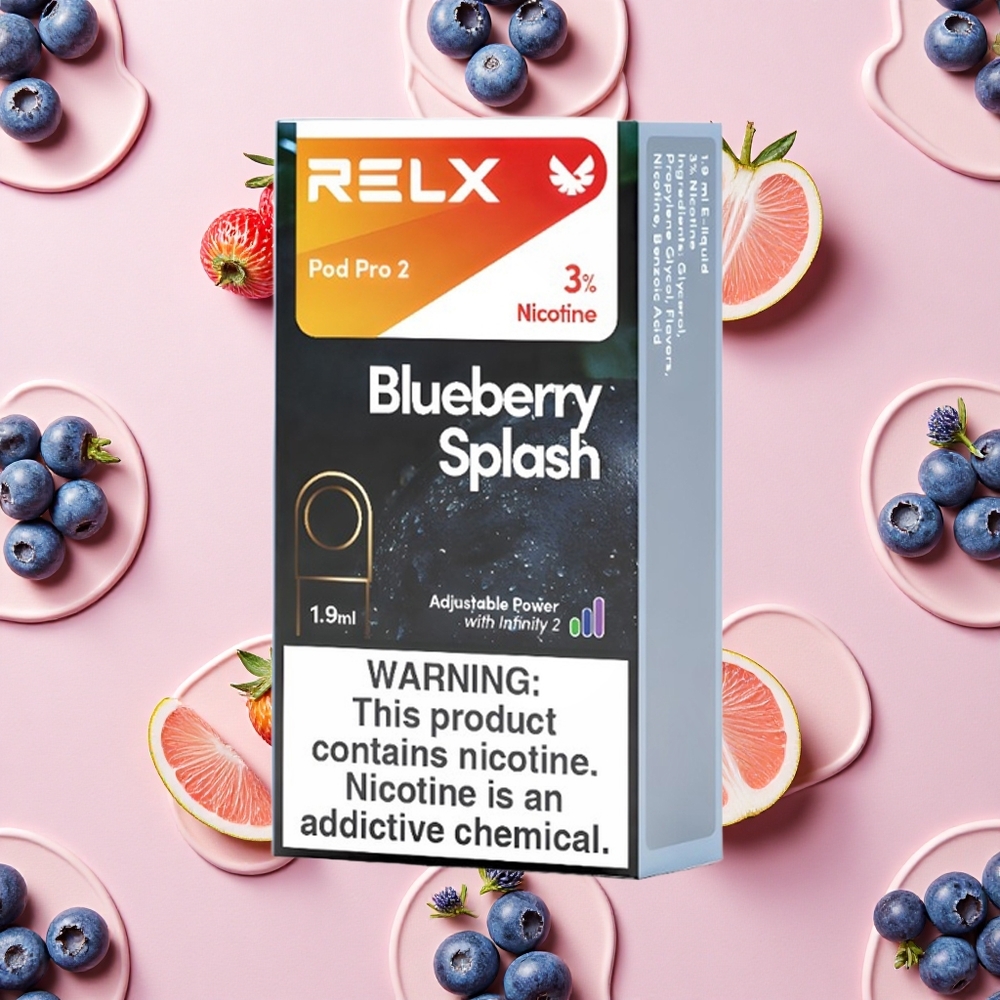 RELX Pod Pro 2 Éclat de Myrtille - 600 Puffs - 1,9ml